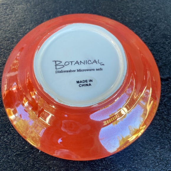 Flower Trinket Dish  Red Pink Purple Iridescent - Picture 6 of 8